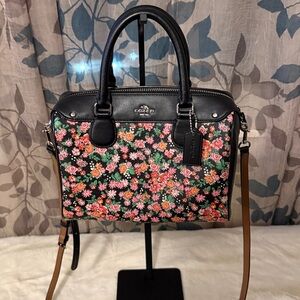Coach Mini Bennett Satchel in Posey Cluster EUC